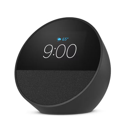 Echo Spot (2024 Release), Smart Alarm Clock with Vibrant Sound and Alexa - Ocean Blue