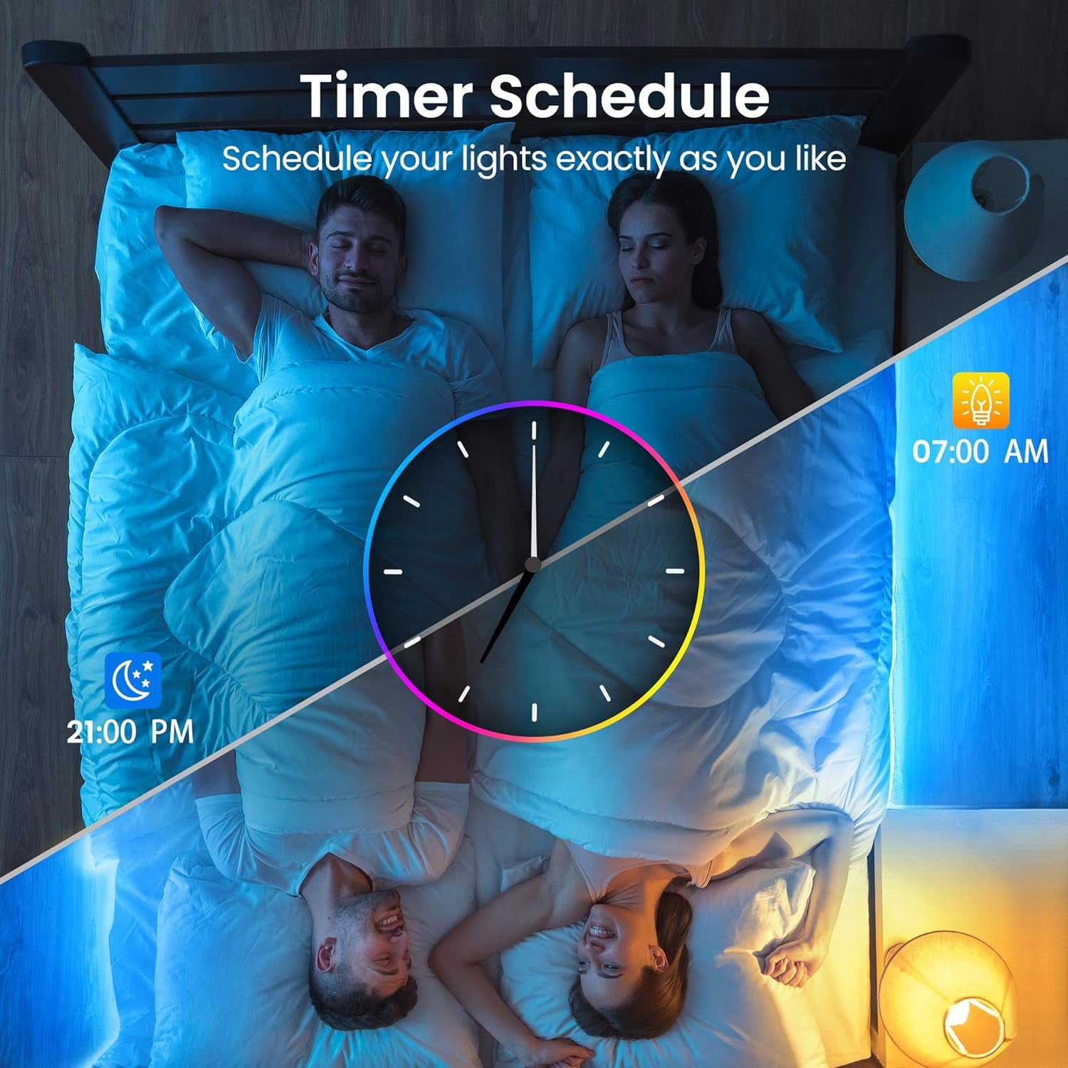 100Ft Bluetooth LED Strip Lights, Music Sync LED Lights Strip, RGB Color Changin